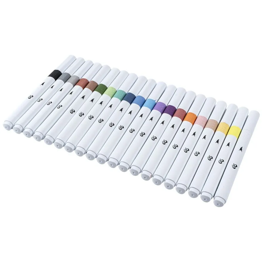 Acryl-Brush-Marker mit weicher Pinselspitze, Sortierung 2, 20 Farben, 20 Stück