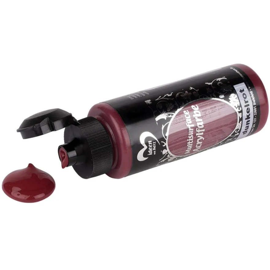 Acrylfarbe "Multisurface", dunkelrot, 120ml