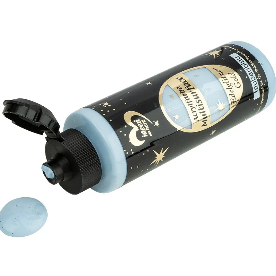 Acrylfarbe "Multisurface", Edelglitzer Gold, taubenblau, 180ml