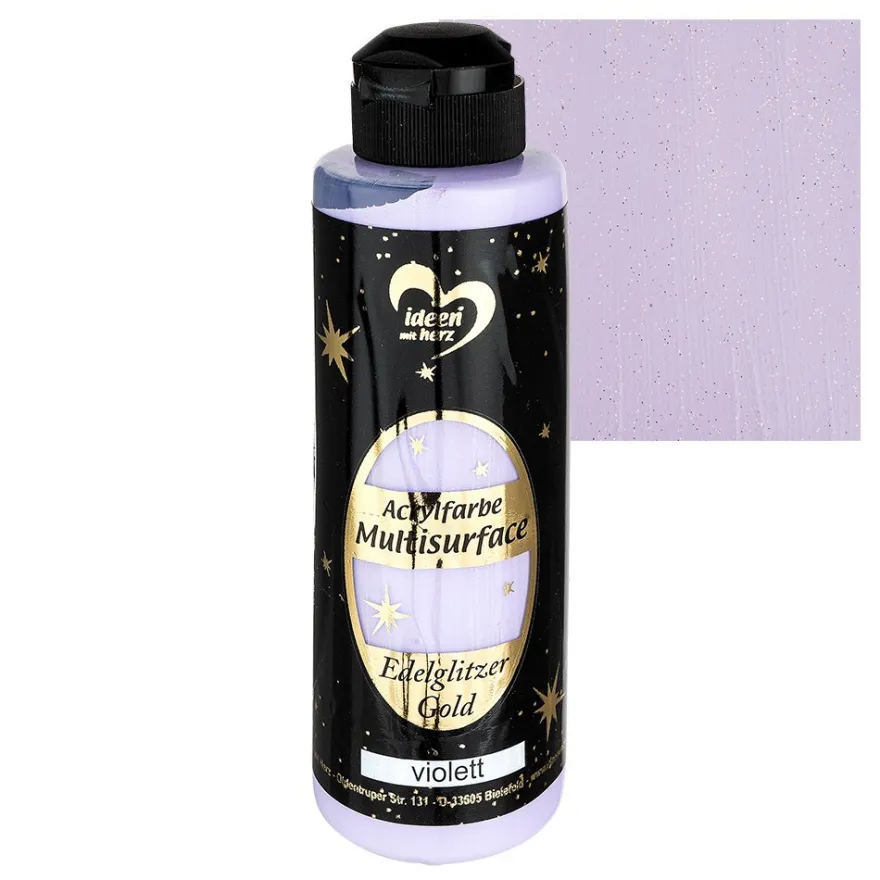 Acrylfarbe "Multisurface", Edelglitzer Gold, violett, 180ml