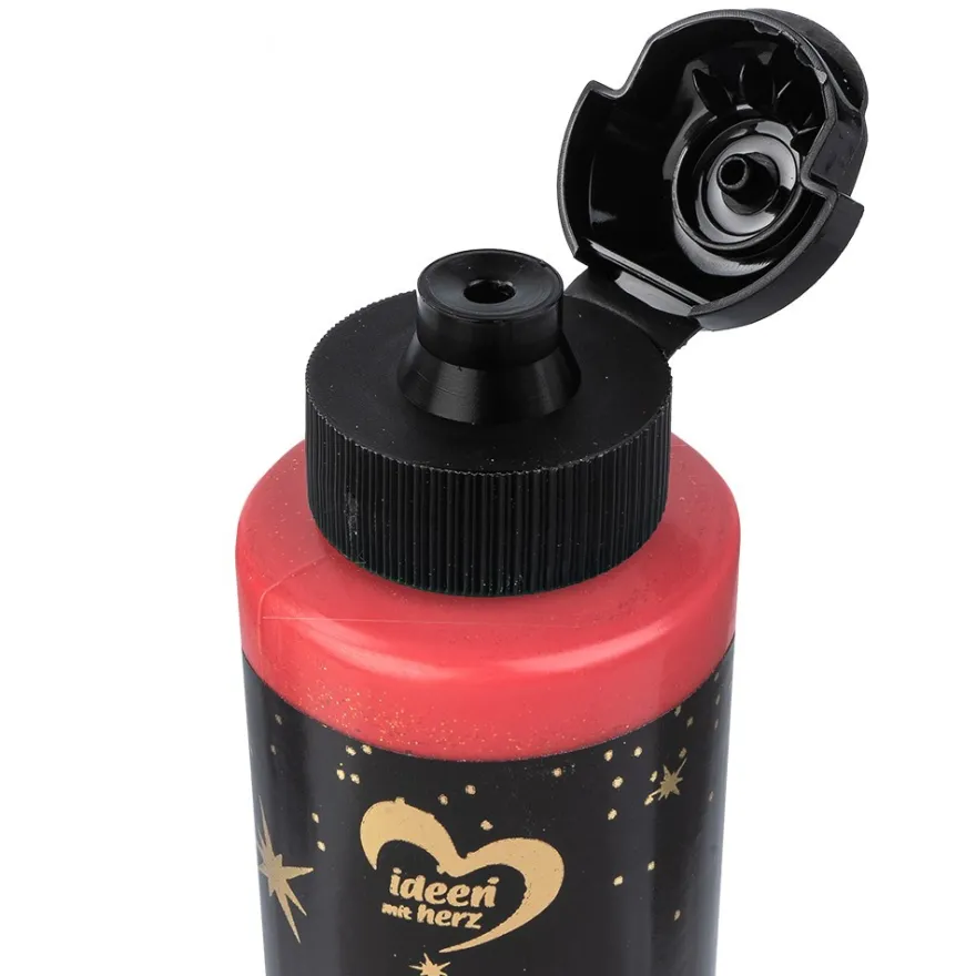 Acrylfarbe "Multisurface", Edelglitzer Gold, rot, 180ml