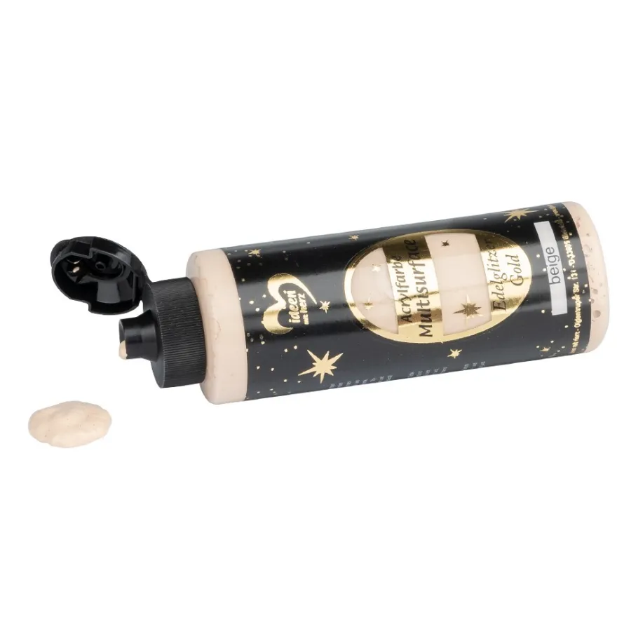 Acrylfarbe "Multisurface", Edelglitzer Gold, beige, 180ml