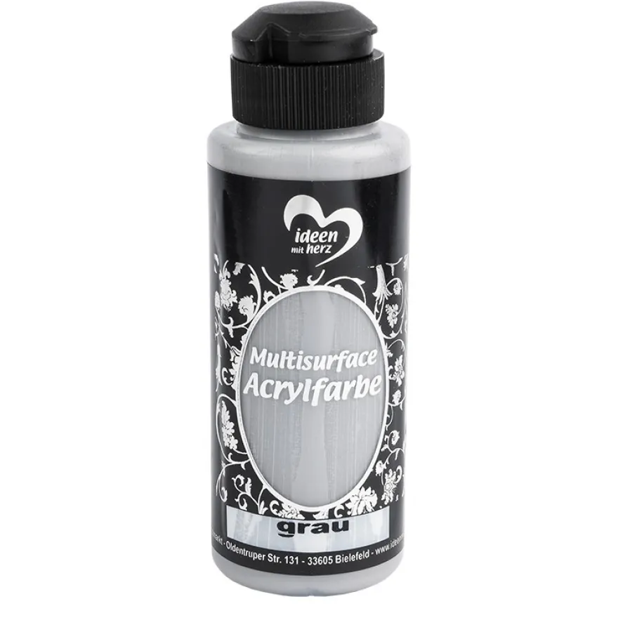 Acrylfarbe "Multisurface", grau, 120ml
