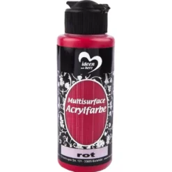 Acrylfarbe "Multisurface", rot, 120ml