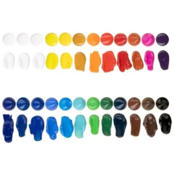 Acrylfarben + 3 Acrylhaar-Pinsel, in Künstlerqualität, à 12ml, hervorragender Deckkraft, 24 Tuben