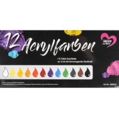 Acrylfarben, 12 Tuben à 12ml