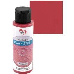 Acrylfarbe, Puder-Effekt, dunkelrot, 70ml