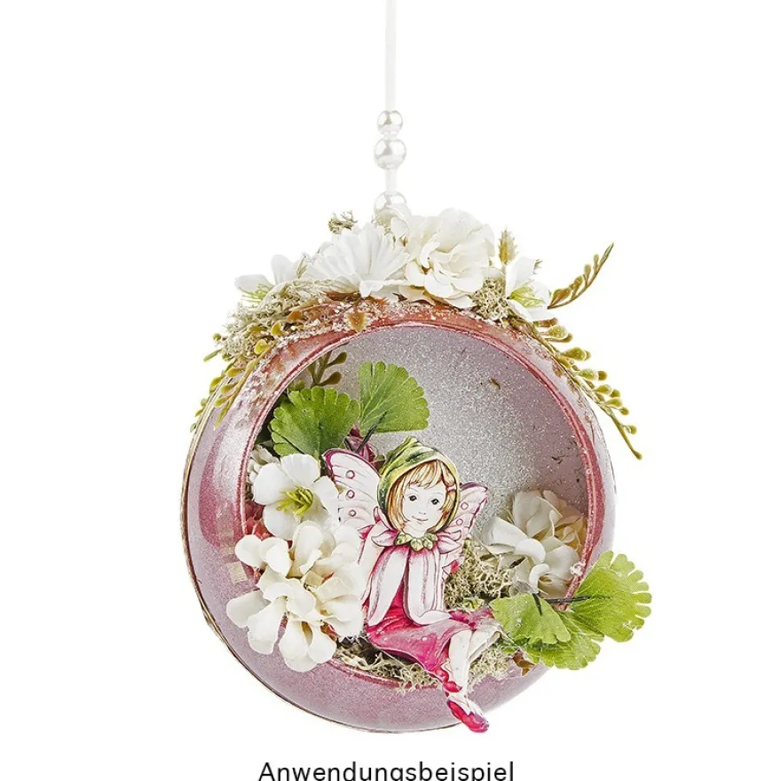 Acryl-Floristikkugel mit Naturseideneffekt, Ø 12cm, 5 Stück