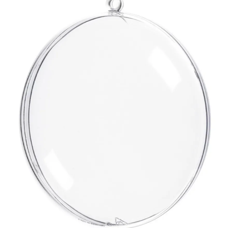 Acryl-Medaillon, transparent/klar, Ø 9 cm, 5 Stück