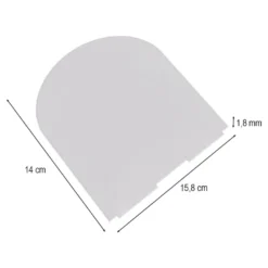 Acrylplatten, in Bogenform, 1,8mm stark, weiß transluzent, 2 Stück