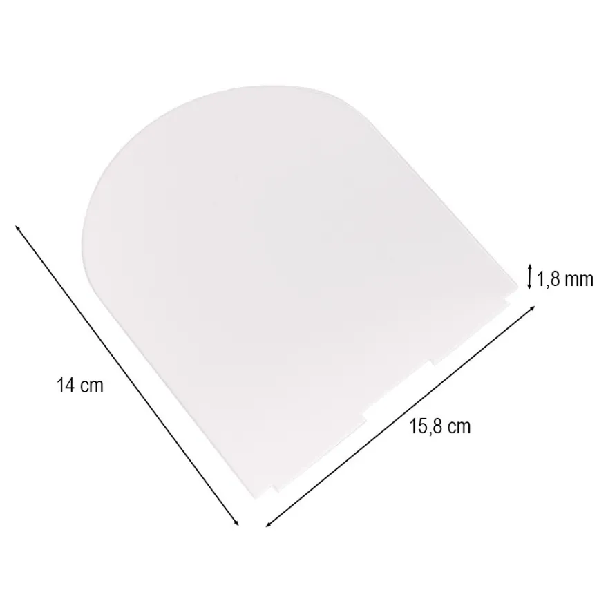 Acrylplatten, in Bogenform, 1,8mm stark, klar transparent, 2 Stück