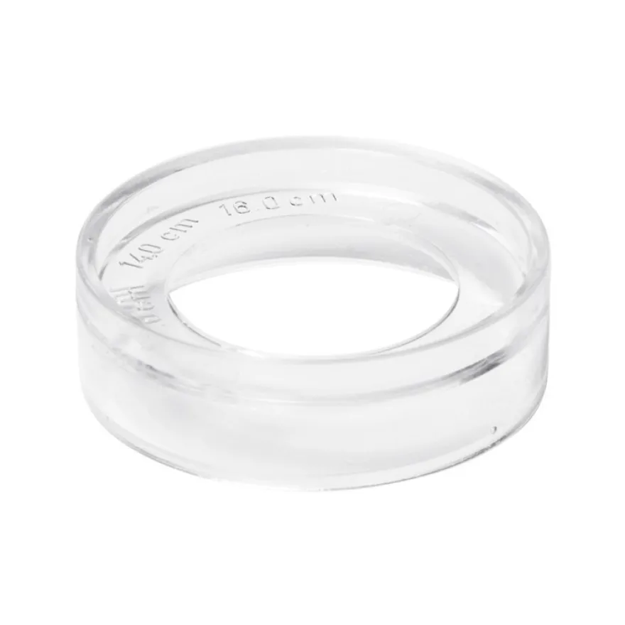 Acryl-Podest für Kugeln & Eier, rund, klar, Ø 6cm, 2cm hoch, 5 Stück