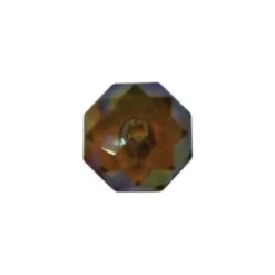 Acryl-Ronden, facettiert, 1 x 1 cm, 50 Stück, bernstein