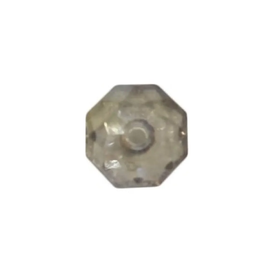 Acryl-Ronden, facettiert, 1 x 1 cm, 50 Stück, rauch-kristall