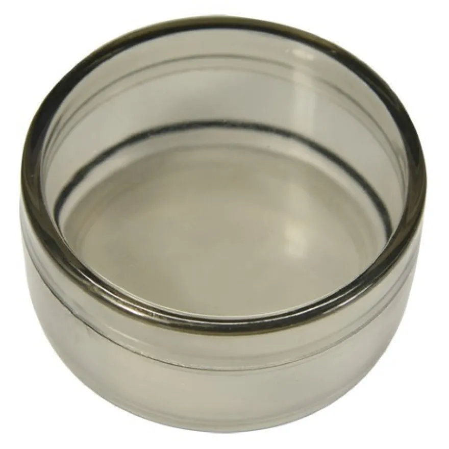 Acryl-Rund-Dosen, Ø6,3 cm, 3 cm hoch, 2 Stück, grau