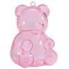 Acryl-Teddy, 5,2 x 4,5 x 7,4 cm, pink