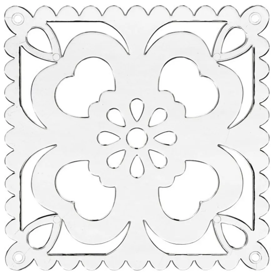 Acryl-Untersetzer, Zierdeckchen, Quadrat