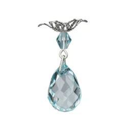 Anhänger mit Perlenkappe, Design 4, 3,3cm x 1,2cm, facettiert, 8 verschiedene Farben, 20 Stück