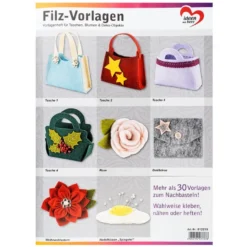 Anleitungsheft Filz-Vorlagen, 30 Vorlagen