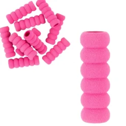 Anti-Rutsch-Hülsen, soft, 3,8cm lang, außen: Ø 1,3cm, innen: Ø 0,7cm, pink, 10 Stück