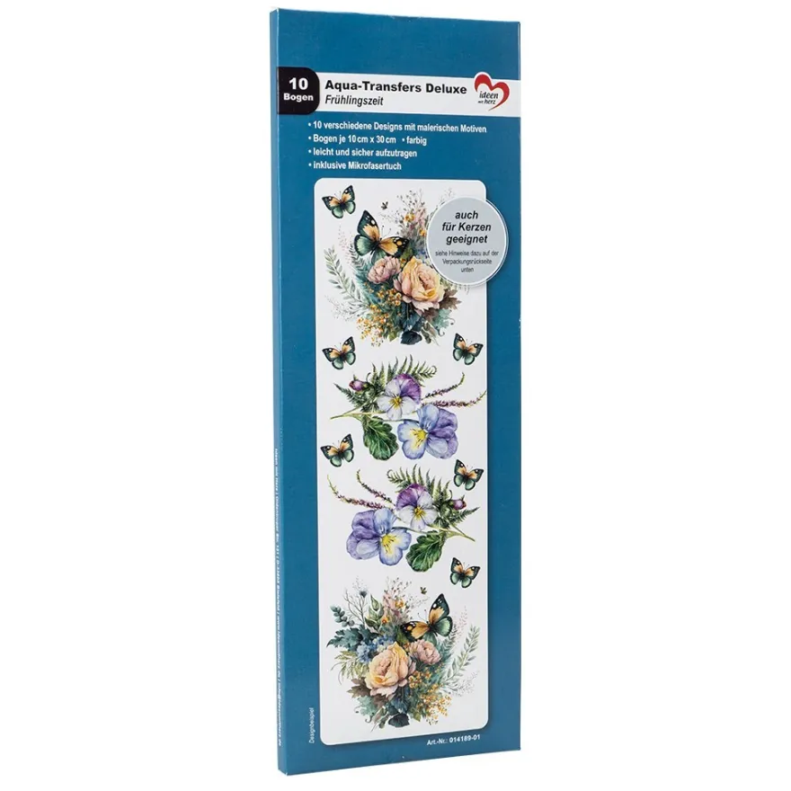 Aqua-Transfers Deluxe, Frühlingszeit, 10cm x 30cm, farbig, 10 Bogen