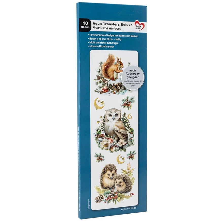 Aqua-Transfers Deluxe, Herbst- und Winterzeit, 10cm x 30cm, farbig, 10 Bogen