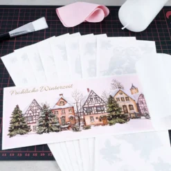 Aqua-Transfers Deluxe, Winterzeit & Wünsche, 10cm x 30cm, farbig, 10 Bogen