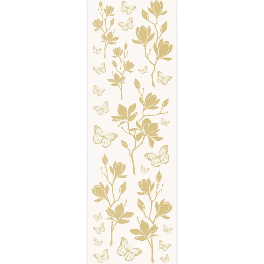 Aqua-Transfers Deluxe, Wünsche, Floristik & Bordüren, 10cm x 30cm, Goldfolie, 10 Bogen