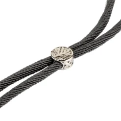 Armbänder mit Schiebeverschlüssen, 12cm lang, Ø 3mm, 2x silbergrau, 2x schwarz