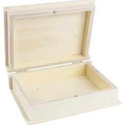 Aufbewahrungsbox aus Holz, Buch, 4cm x 15cm x 11cm