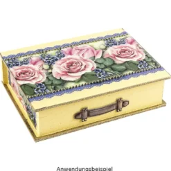 Aufbewahrungsbox aus Holz, Buch, 4cm x 15cm x 11cm