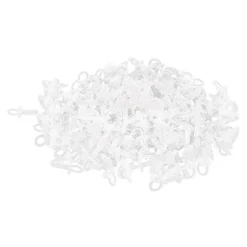 Aufhänger, Ösen, Ø 7mm, 1,6cm lang, weiß-transparent, 100 Stück