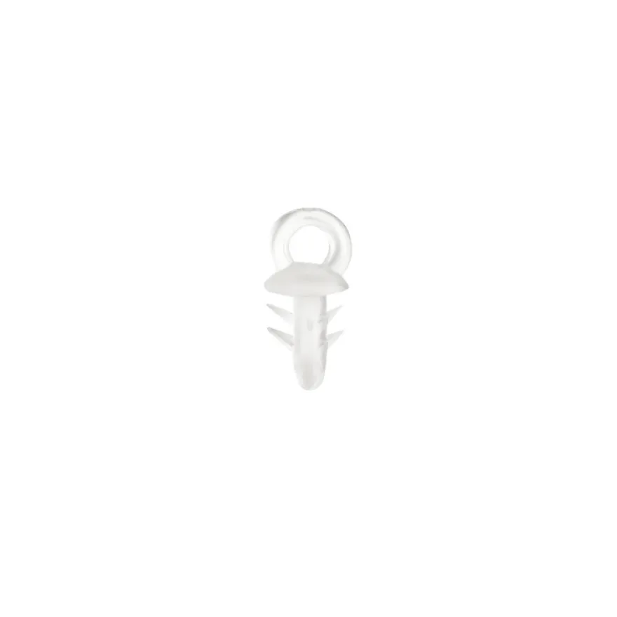 Aufhänge-Ösen aus Kunststoff, transparent/weiß, 50 Stück
