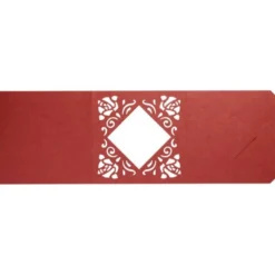 Aufstell-Grußkarten mit Stanz-Ornamentik, 14x14cm, rot, 10 Stück