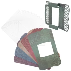 Aufstell-Grußkarten, Szenerie, 5 Farben, inkl. Umschläge, 20-teilig, 10 Stück
