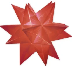 Aurelio Stern Set, transparent, 20cm x 20cm, 33 Blatt, rot
