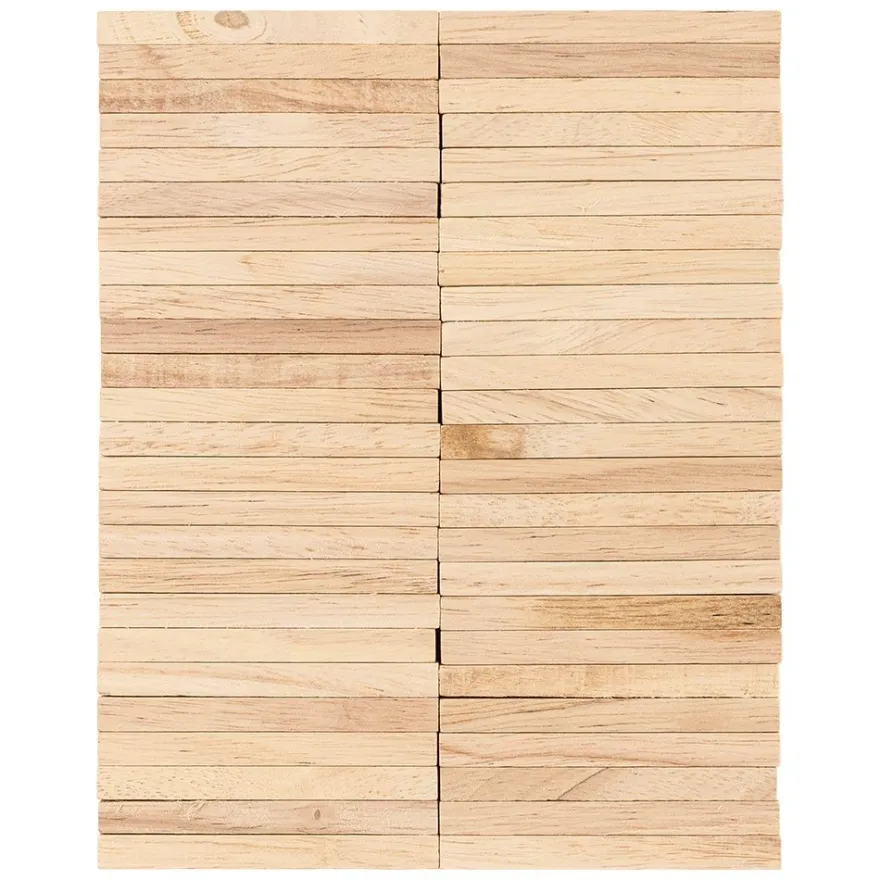 Bastelklötzchen, 8cm x 2,3cm x 0,8cm, glatt geschliffen, 50 Stück