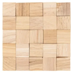 Bastelklötzchen, 2,3cm x 2,3cm x 0,8cm, glatt geschliffen, 50 Stück