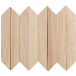 Bastelklötzchen, mit Gehrungsschnitt 2, 16cm x 2,3cm x 0,8cm, glatt geschliffen, 40 Stück
