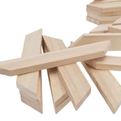 Bastelklötzchen, mit Gehrungsschnitt 2, 16cm x 2,3cm x 0,8cm, glatt geschliffen, 40 Stück