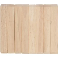 Bastelklötzchen, mit Gehrungsschnitt 1, 16cm x 2,3cm x 0,8cm, glatt geschliffen, 40 Stück
