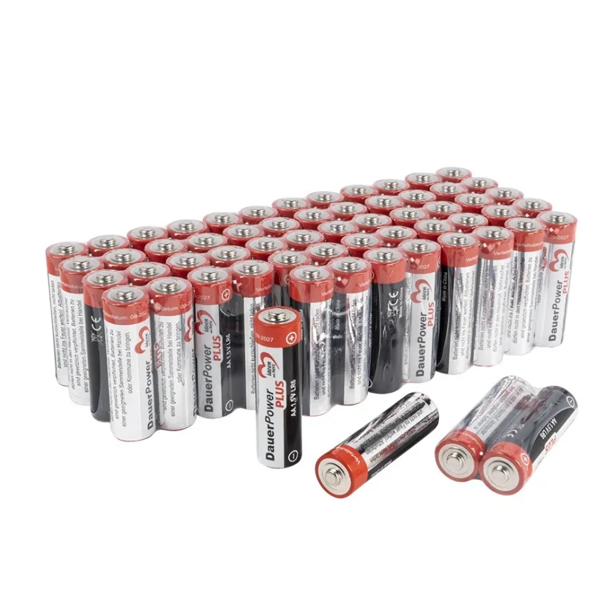 Batterien, DauerPower Plus, AA Mignon LR6, 1,5V, 2500 mAh, 60 Stück