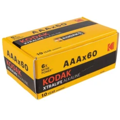 Batterien, KODAK XTRALIFE Alkaline, AAA, 2800 mAh, 60 Stück