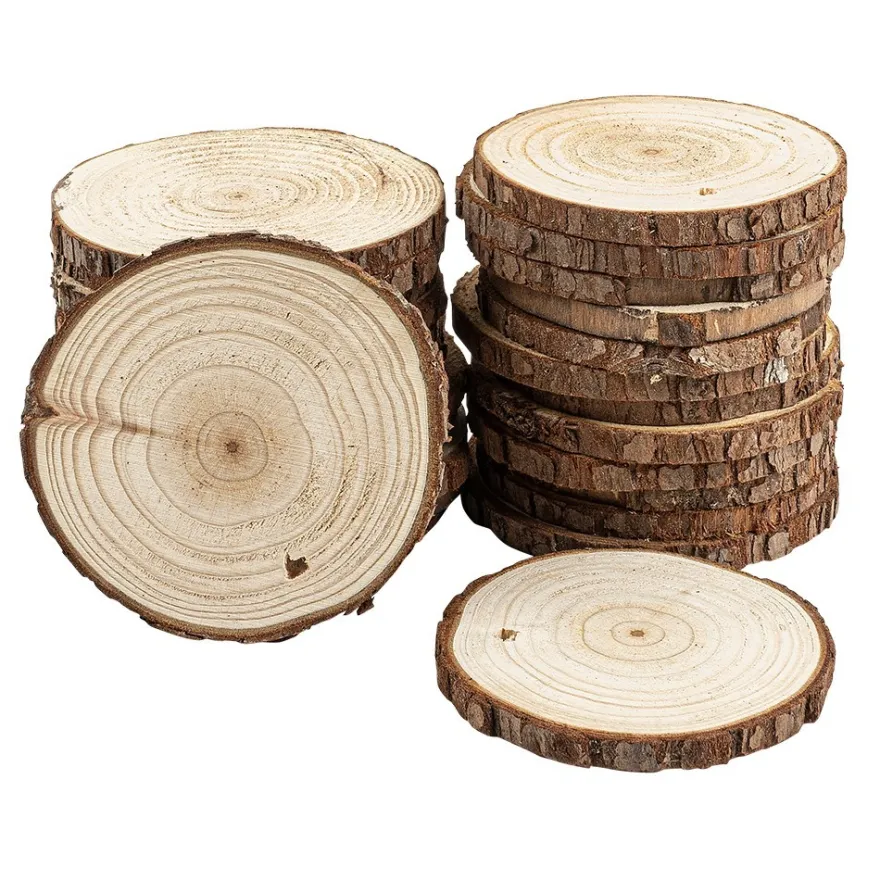 Baumscheiben, Ø 8cm bis 9cm, 0,6cm stark, 25 Stück
