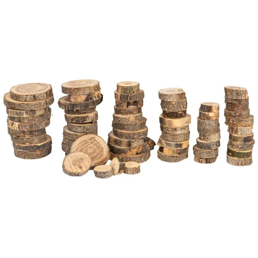 Baumscheiben, Ø2,5-5cm, 0,8cm stark, 60 Stück