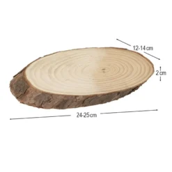 Baumscheibe, oval, 24-25cm lang, 12-14cm breit, 2cm dick