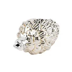 Baumschmuck, Relief-Tannenzapfen, 3,1cm x 6,8cm, matt hellgold, 4 Stück