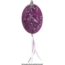 Baumschmuck, Rohlinge, Ovale Anhänger mit Relief-Bild, glänzend hellgold, 3 Stück