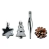 Baumschmuck, Vielfalt 1, versch. Designs & Größen, teilweise zum Aufhängen, grau, 14 Stück