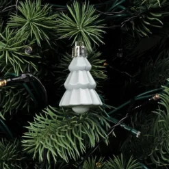 Baumschmuck, Vielfalt 1, versch. Designs & Größen, teilweise zum Aufhängen, weiß, 14 Stück